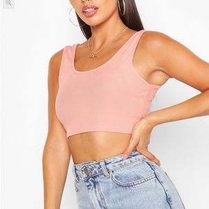 Petite Basic Sleeveless Crop Top